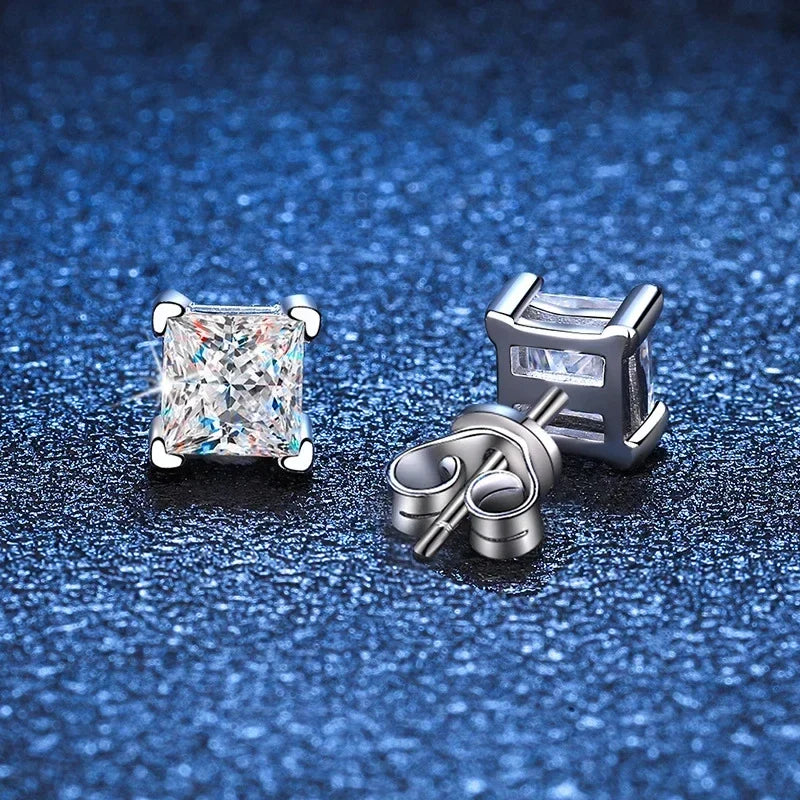 NeeTim 1ct D Color Moissanite Stud Earrings For Women Luxury Jewelry Original 925 Sterling Diamond Wedding Party Earring Gift