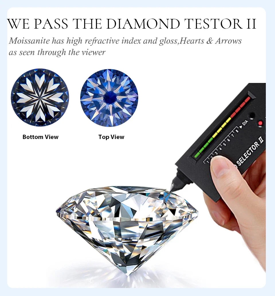 0.5ct Moissanite Halo Sunflower Stud Earrings 925 Sterling Silver Women